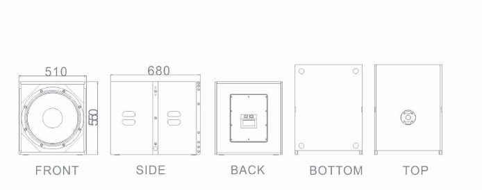 18" line array speaker system LA118