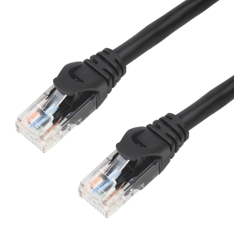 Black Cat6 Cat6a Patch Cord For Gigabit Ethernet 650MHz 100W PoE RJ45 UTP