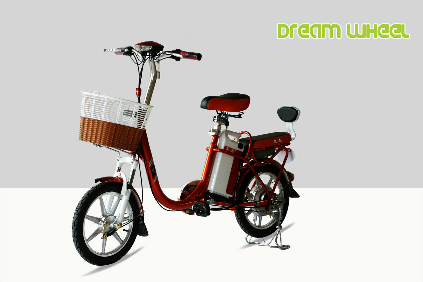 Small Pedal Assist Electric Bike 16 Inch Wheel Steel With 48V Lithium Battery