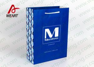 Quality Cotton / Ribbon Handled Medium Christmas Paper Gift Bags /Matte Lamiantion wholesale