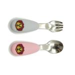 Cutlery PBA Free Hygienic Mini Baby Silicone Fork Stainless Steel