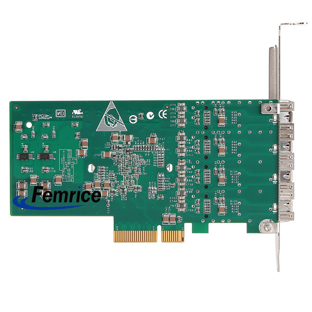 Femrice 1000Mbps Quad Port Gigabit Ethernet Server Network Adapter PCIe x4 Intel I350 Gigabit Network Interface Card