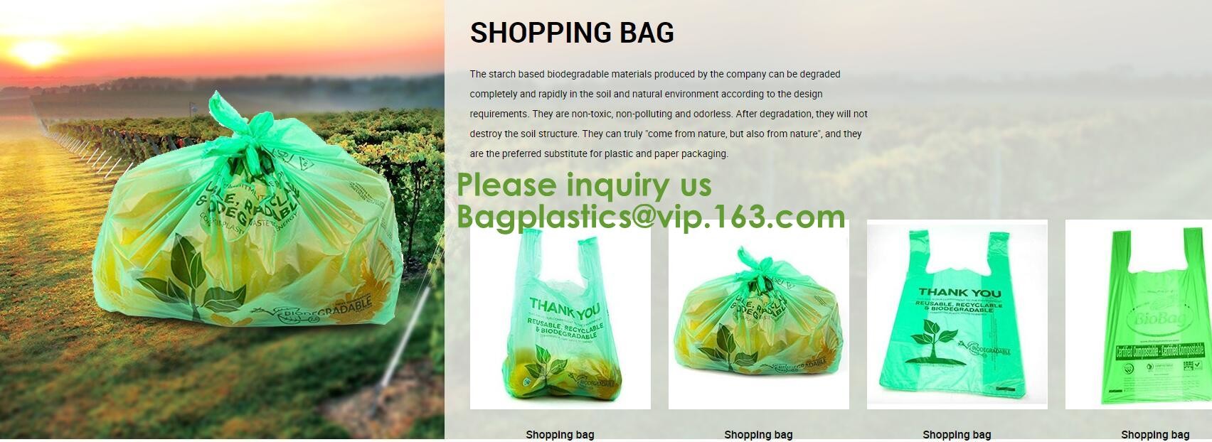 Heavy Duty Compostable T-shirt Handle Tie Plastic Roll Garbage Bags Trash Bags, t shirt carry bags, bagease, bagplastics