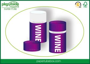 Quality 100% Recycled Paper Wine Gift Tube Packaging Durable Environmentally Friendly wholesale