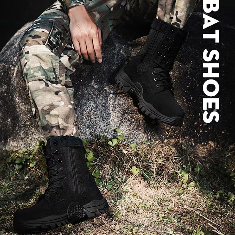 Tactical Desert Boots Mid High Large Size Hiking Rescue Combat Boots