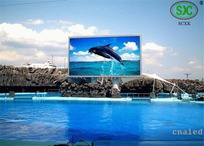 HD P10 Outdoor Full Color LED Display 1R1G1B, 100000hours Life Time Fixed Installation