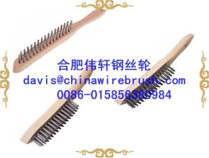 Quality 2+3+4 Row Metal Wire Brush Set In Wooden Handle wholesale