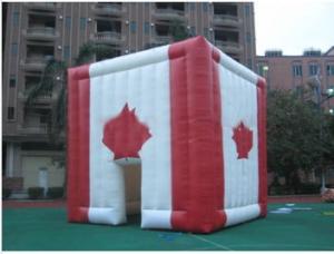 Quality giant inflatable cube tent inflatable canada maple leaves tent wholesale