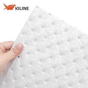 Quality Custom Logo White Oil Absorbent Pads Heavyweight Oil Only Absorbent Mats wholesale