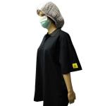 5 Mm Knitted Cotton Fabric Antistatic POLO Shirt Short Sleeve With ESD Sign
