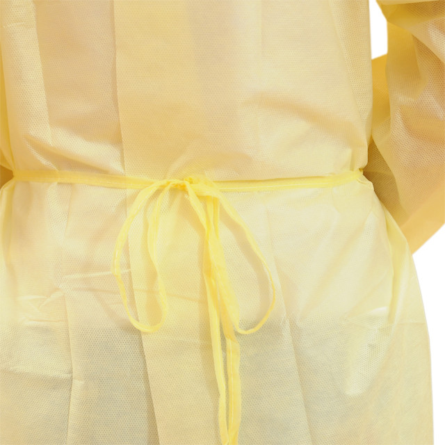 Long Sleeve Hospital Disposable Isolation Gowns Fluid Resistant Easy Removal