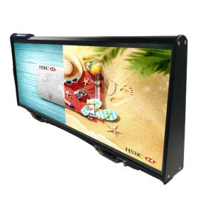 Quality High Refresh RGB P2.96mm Taxi Roof LED Display SMD Advertising Signs wholesale