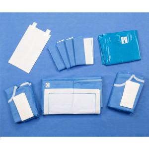 Quality Hospital Surgical Laparotomy Drape Kit PE Viscose Drape Pack wholesale