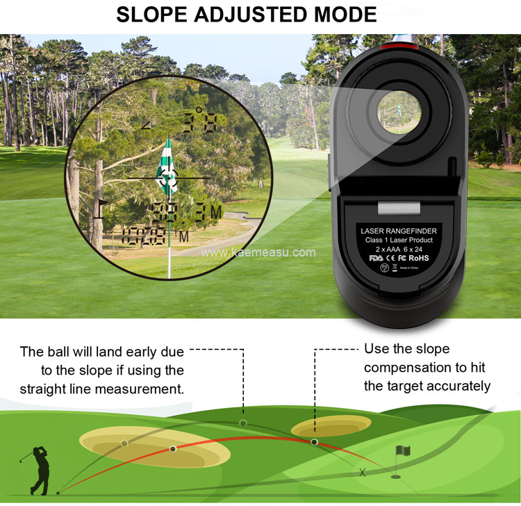 kaemeasu Hunting Laser Rangefinder Rechargeable Golf Telescope Angle Measuring Distance Meter D800