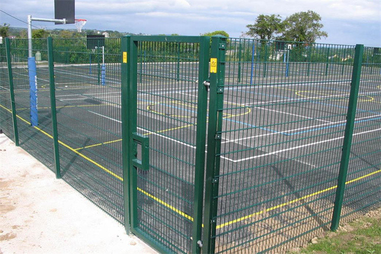 Security 656 Twin Wire Mesh Metal Welded Wire Fence With Square Post