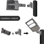 Outdoor Light Fixtures Arm Mounting Bracket for Parking Lot Lights Shoebox Light