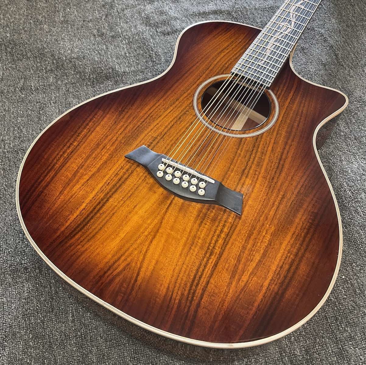 Custom 6 Strings KOA Wood Taylor Style Acoustic Guitar Glossing Finish Body Matt Neck Open Tuner