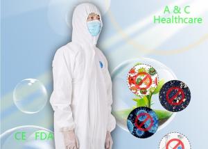 Quality Anti Static Disposable Protective Coverall Waterproof For Asbestos Stripping​ wholesale