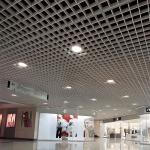 Metal Suspended False Ceiling Customized Aluminum Suspended Ceiling Grille Fire