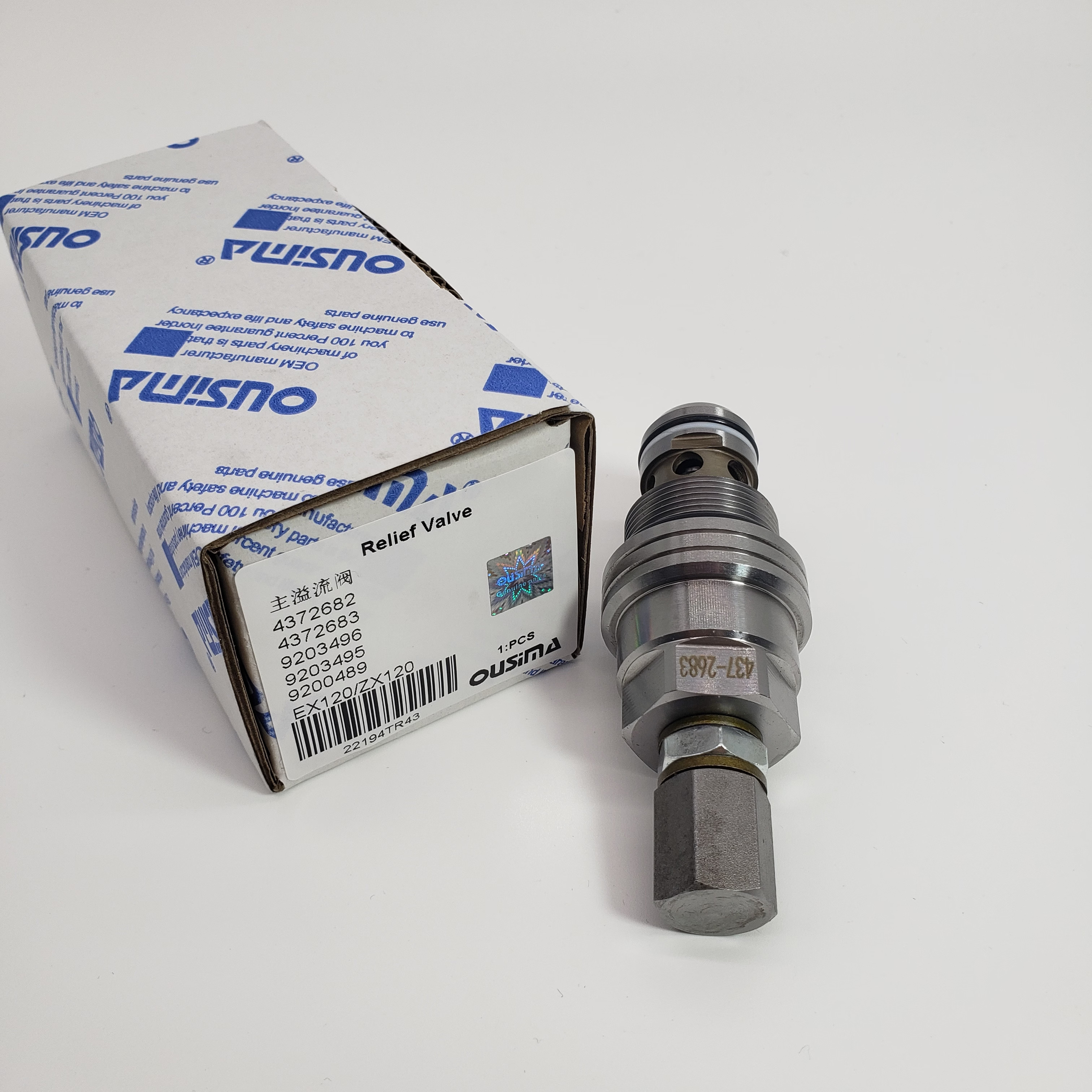 4372682 4372683 9203496 9203495 9200489 Relief Valve For HITACHI ZAX120 EX120 EX135