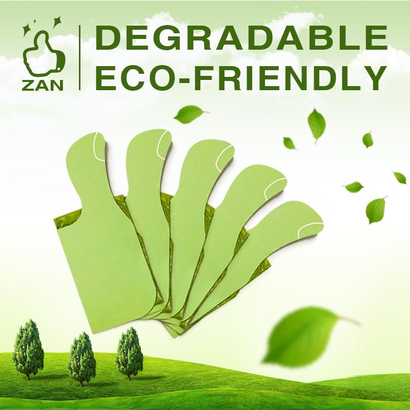 Matte Texture Biodegradable Dog Poop Bags Unscented Printed For Walking The Dog