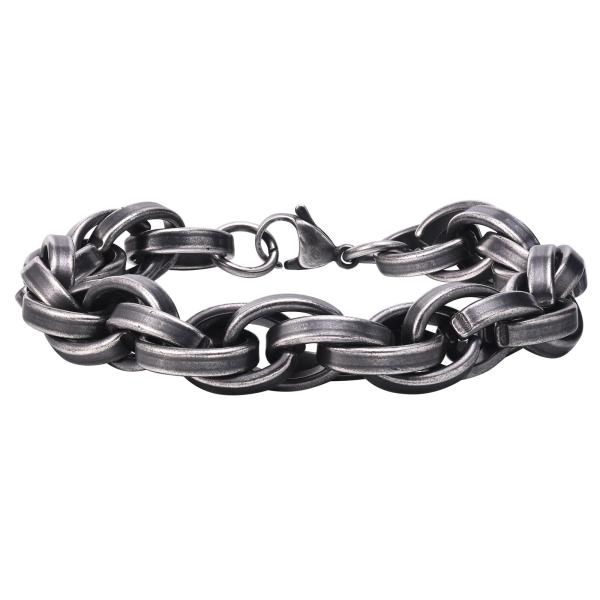 Men's 2025 Classic Style Stocked Stainless Steel Bracelet with Inlay Technology