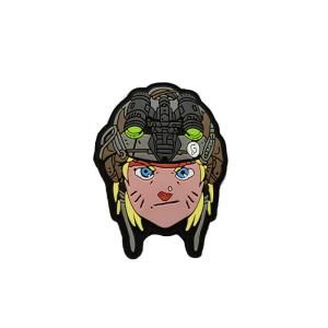 Quality 3D PVC Badge Patch Silicone Velcro Polyester Material 9cm Size wholesale