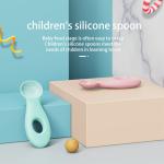 Customized Logo Pink Infant Self Feeding Spoon Baby Infant Feeding Utensils