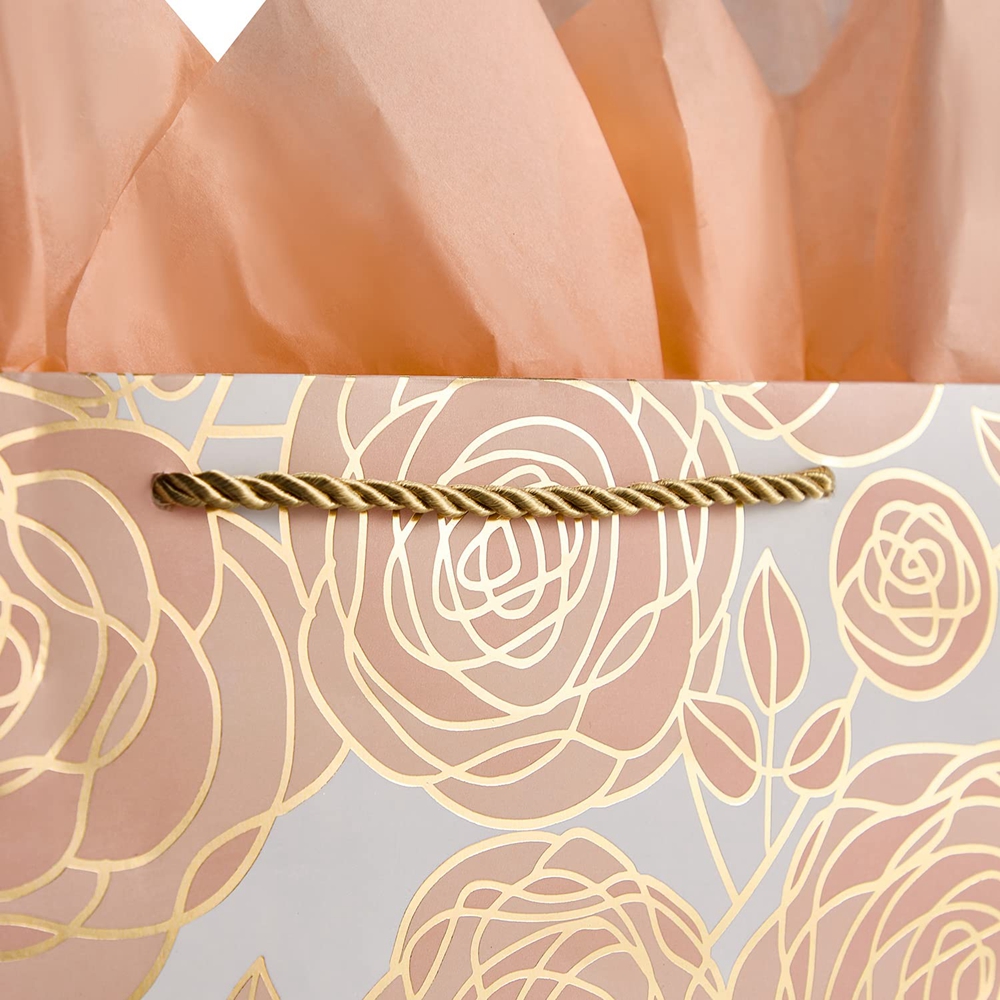 Good Luxury Gift Packaging Paper Bag With Ribbon Handle Custom Order Accepted