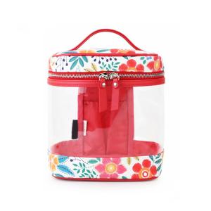 Quality Professional Customized Transparent PVC Toiletry Bag Cosmetic With Mirror wholesale