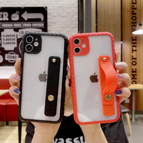 Cheap Anti Lost Finger Grip Phone Case High Clear Back Bumper For Iphone 11 for sale