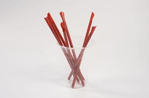 Quality Takeaway Biodegradable PLA Straws Spoon End Straight 7x210mm wholesale