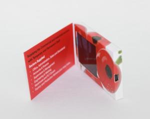 Quality 90*50 mm Customized Video Business Card with Magnetic switch , boot logo wholesale