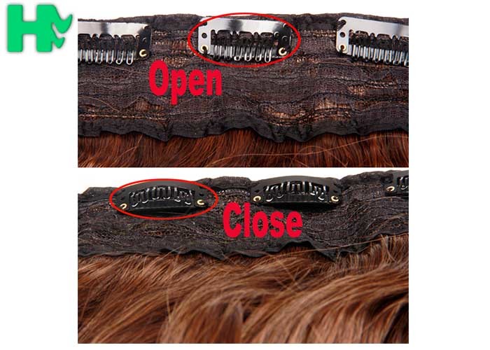 Ombre Synthetic Hair Extensions , Synthetic One Piece Hair Extensions
