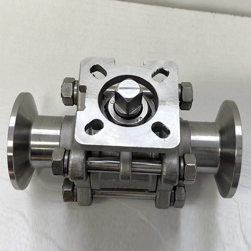 3PC Sanitary Clamp Ball Valve with ISO 5211