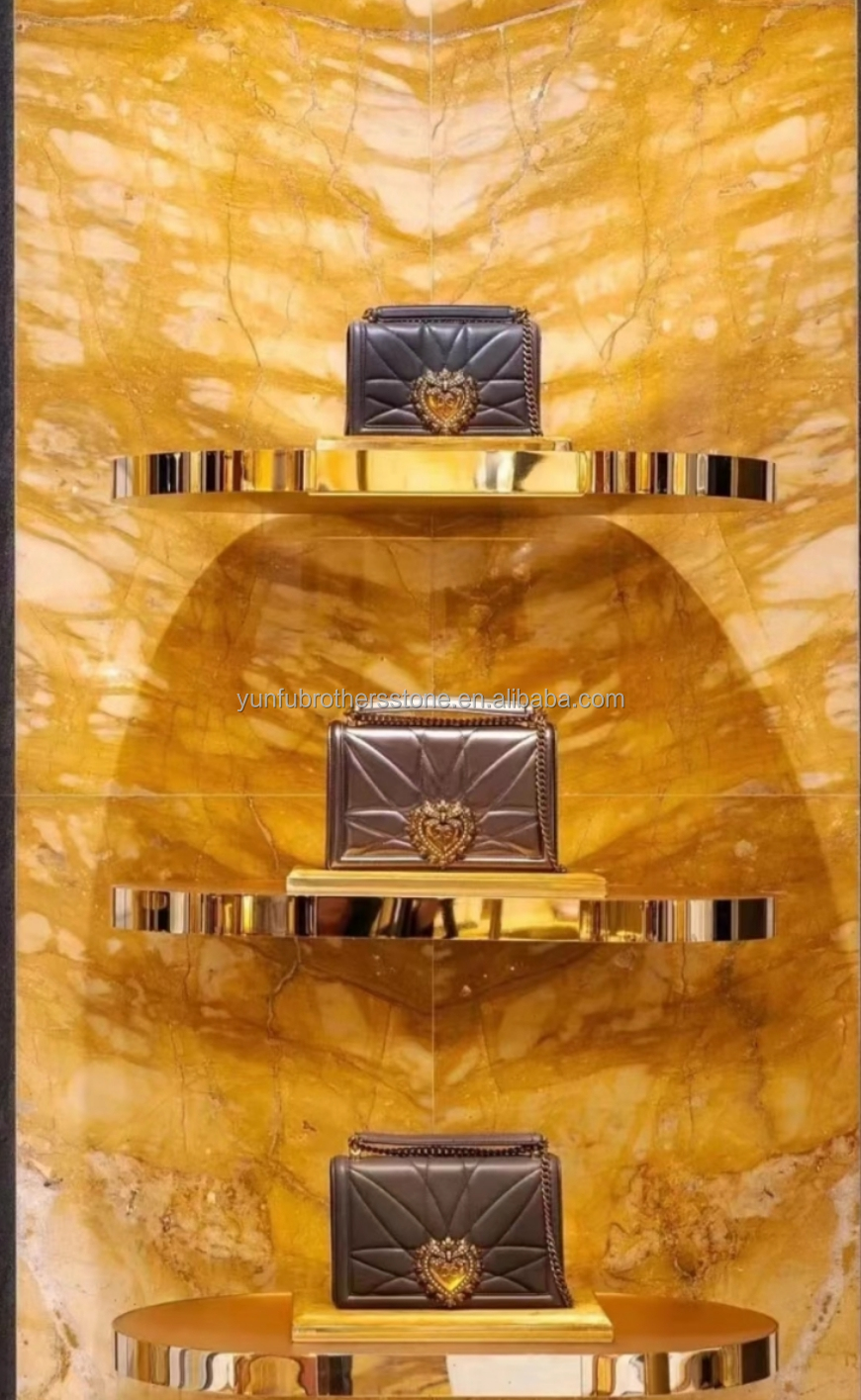 Modern Design Style Italy Luxury Big Slab Sienna Golden Marble Tile for Hotel Wall Panel and Table