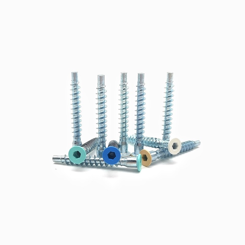 Hexagonal Cross Wire Straight-Trimming Wood Tooth Screw Color Paint Countersunk Head