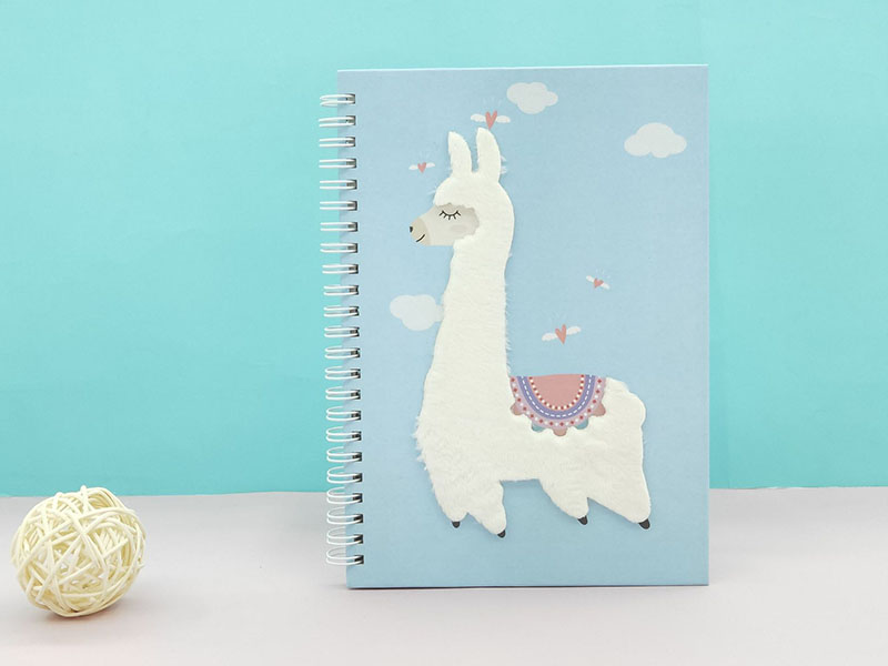 Logo Hardcover Spiral Bound A5 Notebook with Fabric Cover Custom Printing and Logo