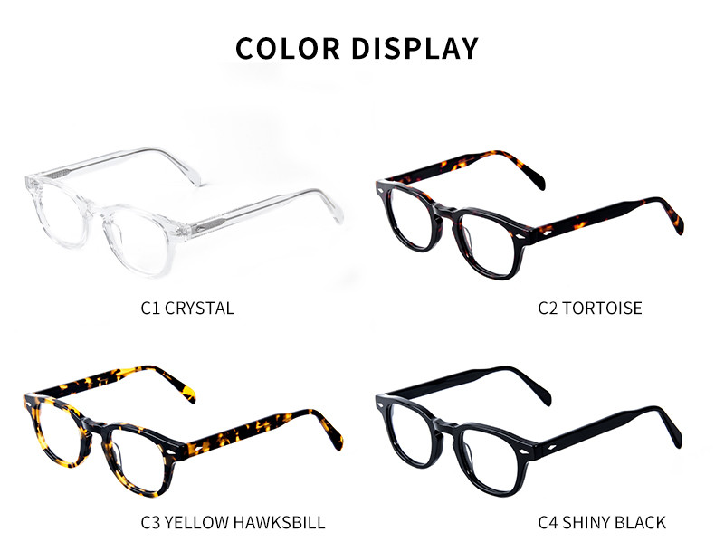 Tortoiseshell Round Acetate Glasses Frame With Optical Frame