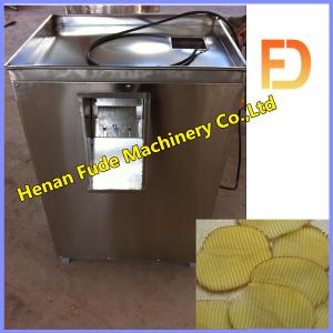 Quality potato waved crisp pieces slicer , potato waved slice cutting machine wholesale