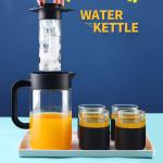 Food Grade Hand Blown 1500ml Glass Water Pitcher