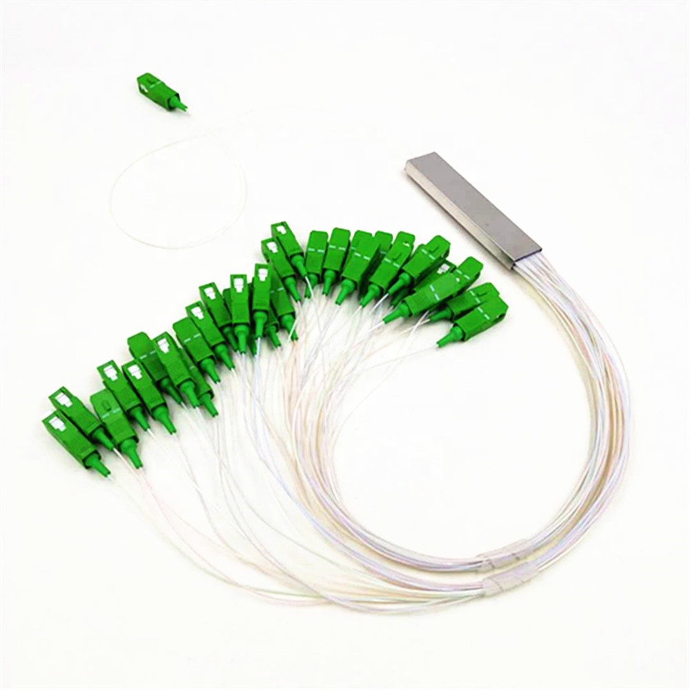 Factory direct mini model 1X32 steel tube with SC / APC connector optical splitter