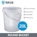 Dia 26.7cm Round Plastic 20 Litre Paint Bucket With Lid 1000g