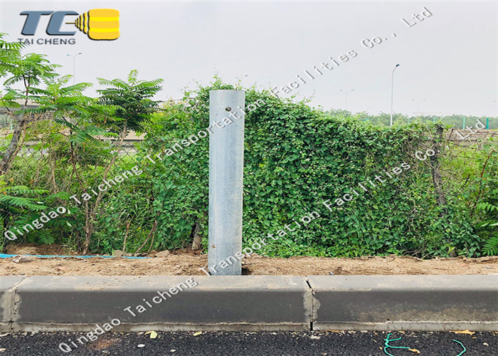 PU EVA Reflective Tape Highway Guardrail With Galvanized Highway Crash Barrier