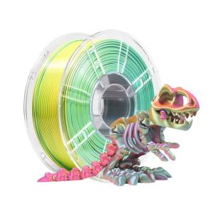 Quality PLA Filament Net Weight 1kg 3D Printer Silk Tri-Color Gold Green Purple 3d Printign Filament wholesale