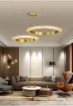 Luxury Crystal Chandelier For Living Room Round Creative Design gold pendant