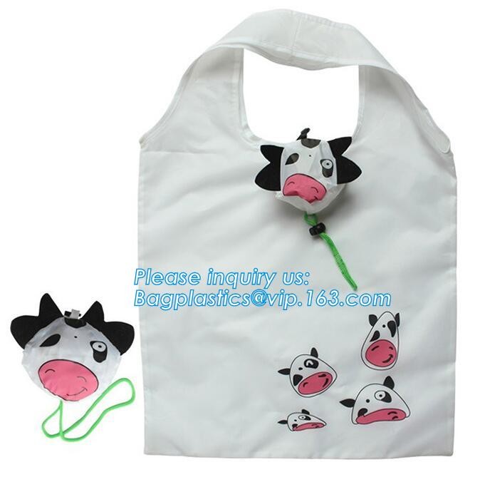 Recycled Foldable Nylon Polyester Tote Bag with logos polyester shopping bag Custom advertising handle non woven bag PAC