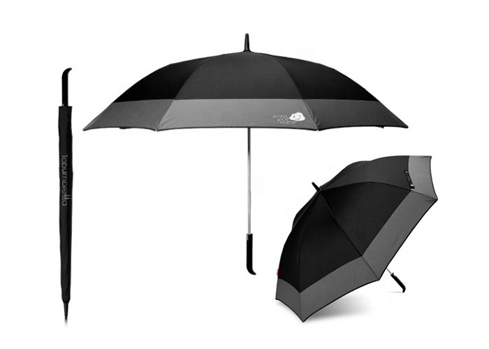 Extra Large Compact Golf Umbrella Rubber Handle Manual Open Rain Proof