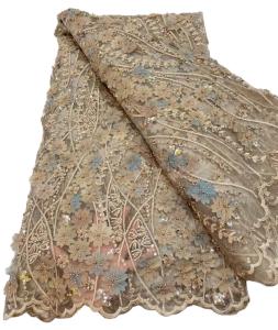 Quality Supoo Popular 3D flowers lace embroidery lace wedding bridal dress Ghana lace wholesale