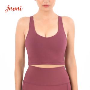 Quality Yoga Push Up Y Back Cropped Tank Top High Impact Running Sports Bra With Padded wholesale
